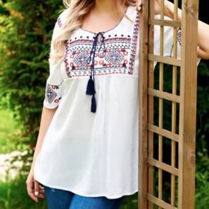 Reba Island Voyage Collection Aztec Print Top